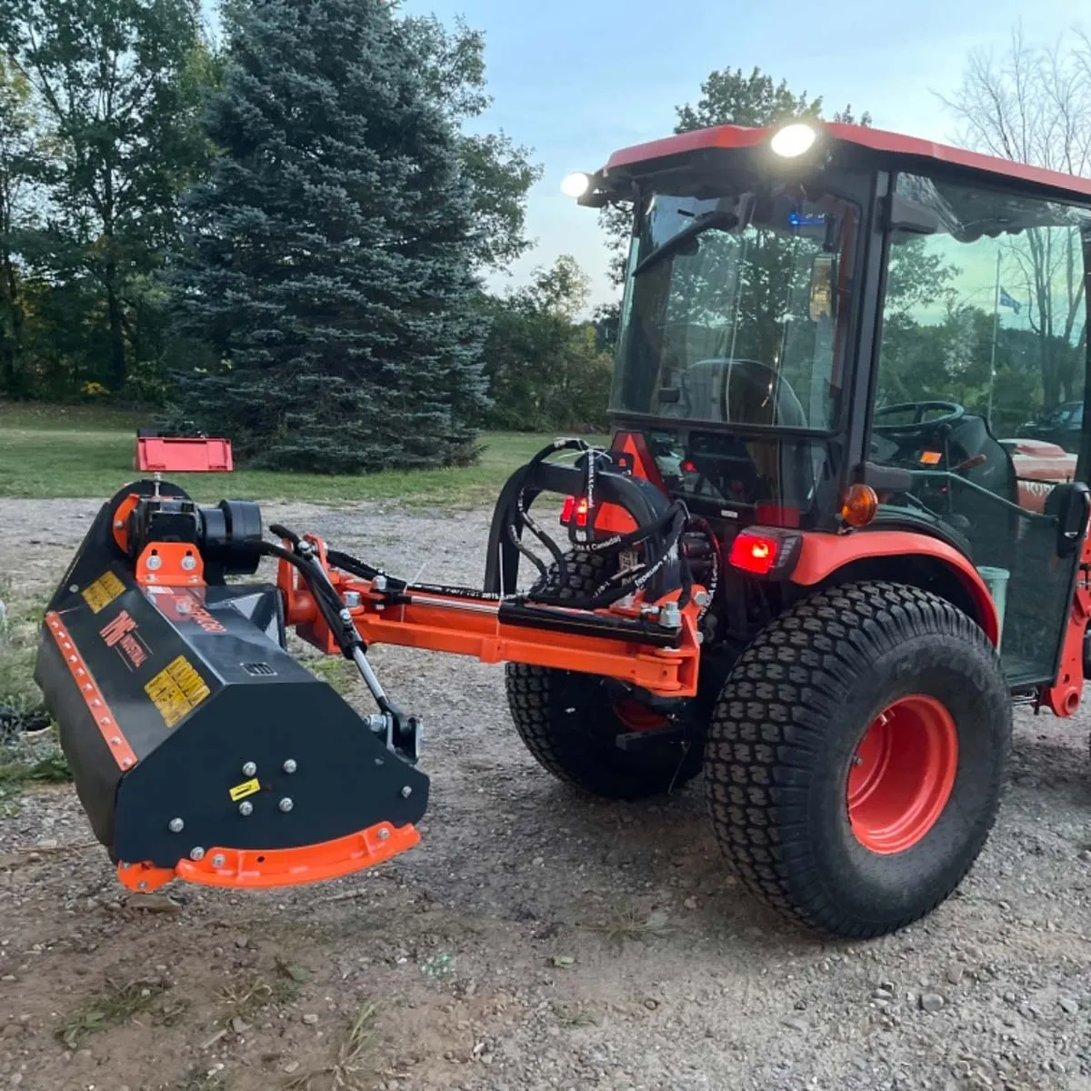 TMG Industrial 50” Offset Ditch Bank Flail Mower with 90° Tilt, 3-Point Hitch, 20-50 HP Tractor, PTO Drive Shaft, TMG-TFMO50