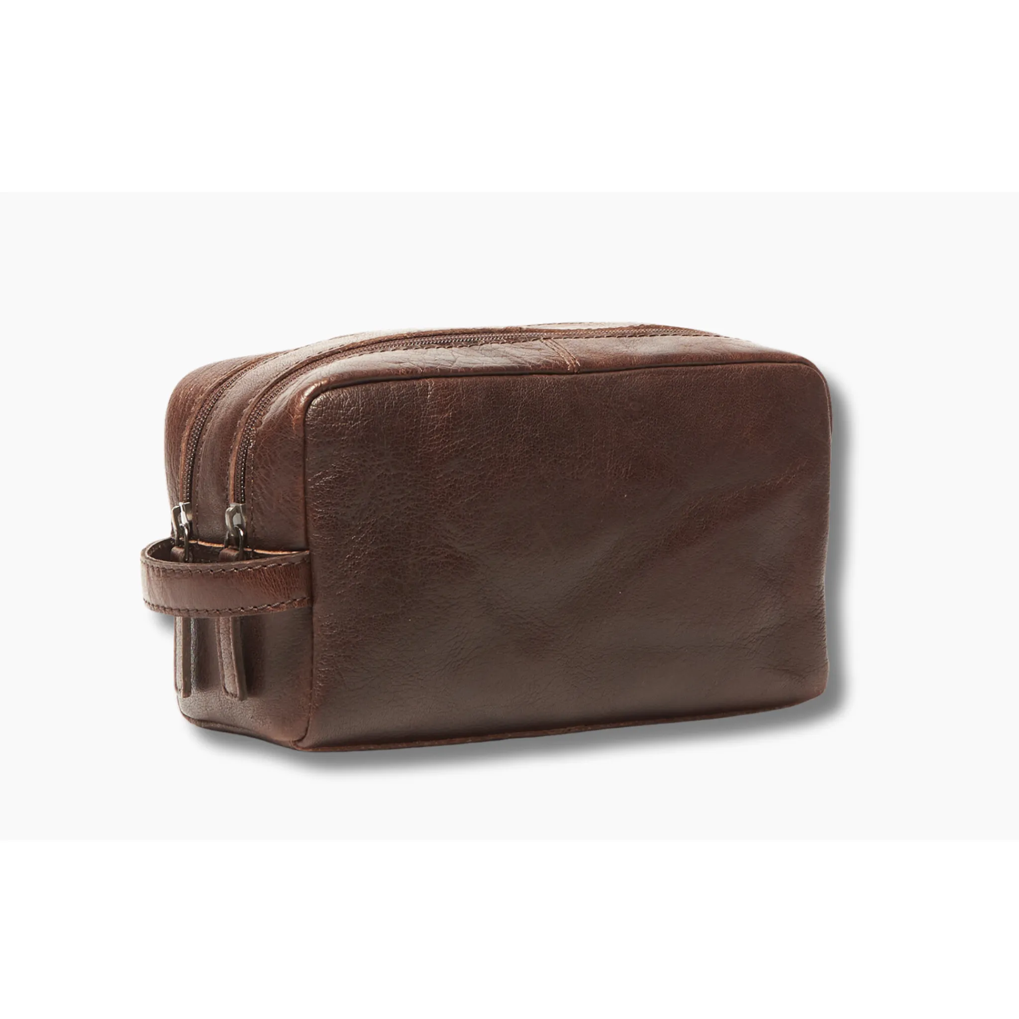 Toiletries Bag | Brown | Double Zip